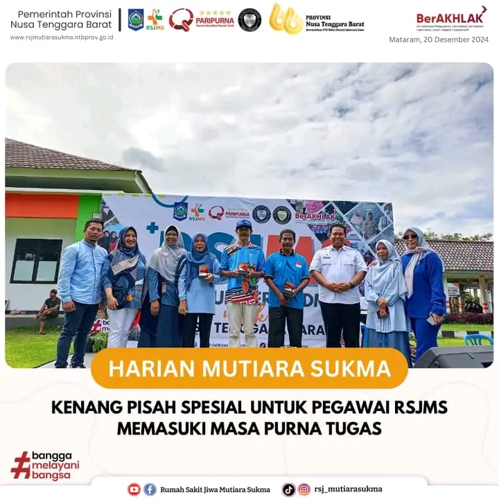 KENANG PISAH SPESIAL UNTUK PEGAWAI RSJMS MEMASUKI  MASA PURNA TUGAS